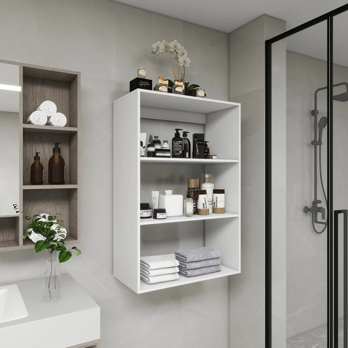 Modern and Simple Closet Shelves - Wall-Mounted Organizer