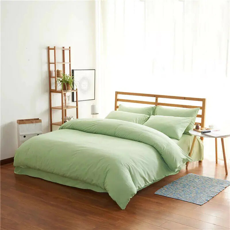 4-Piece Cotton Bedding Set with Duvet Cover