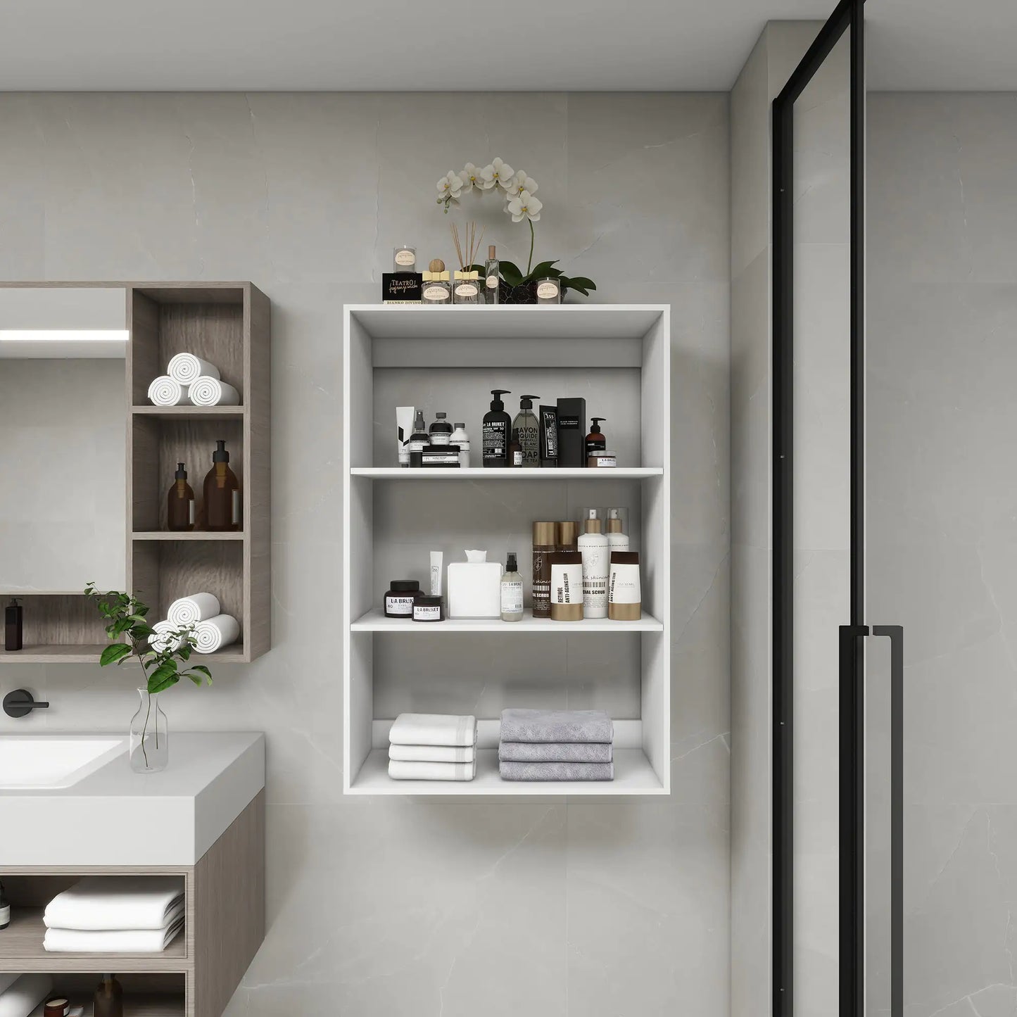 Modern and Simple Closet Shelves - Wall-Mounted Organizer