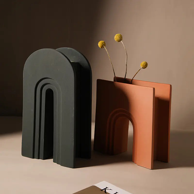 Nordic Art Geometric Morandi Ceramic Vase for Home Decor