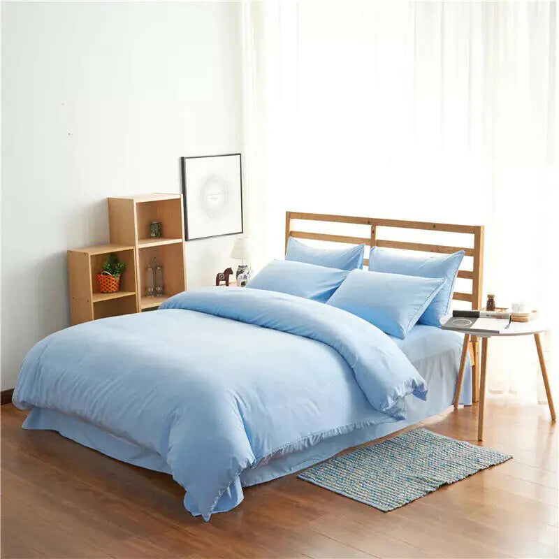 4-Piece Cotton Bedding Set with Duvet Cover