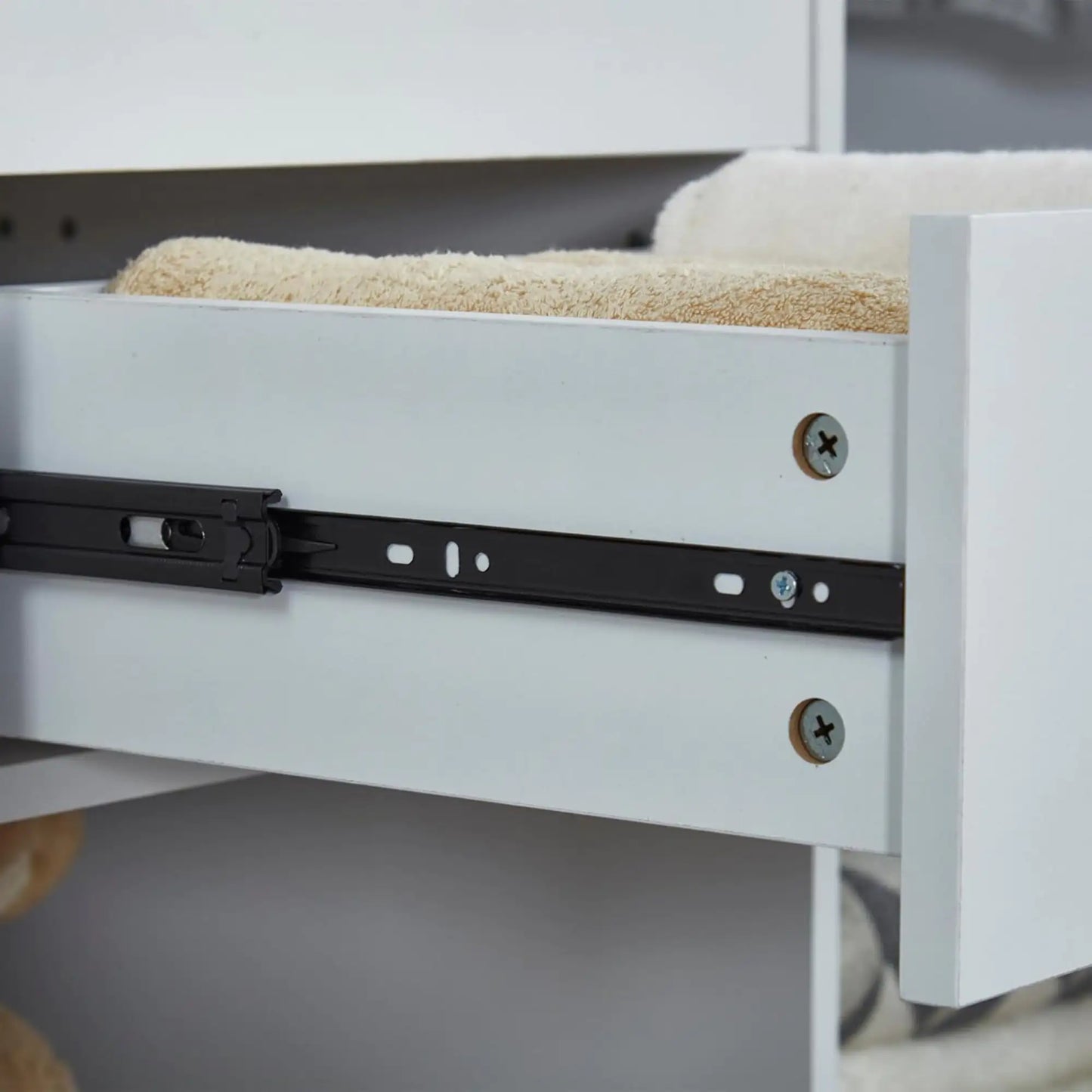 305 Grey Closet System – Walk-in Closet Organizer with 4 Drawers and Built-in Storage