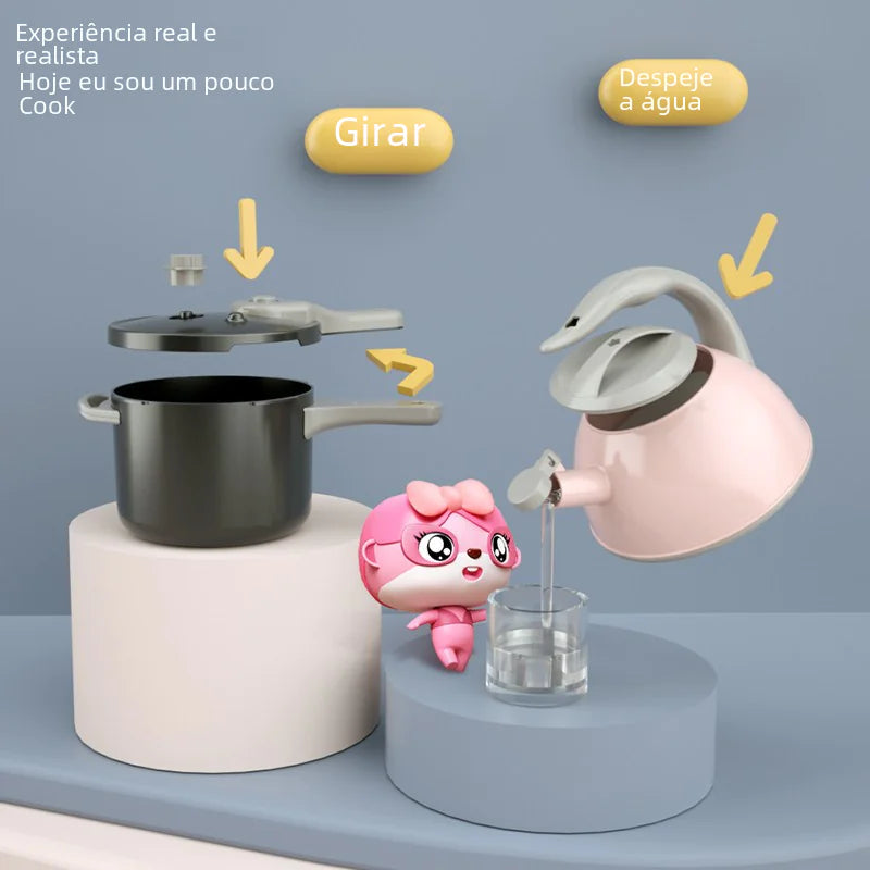 Kids' Kitchen Playset with Realistic Cooking Tools