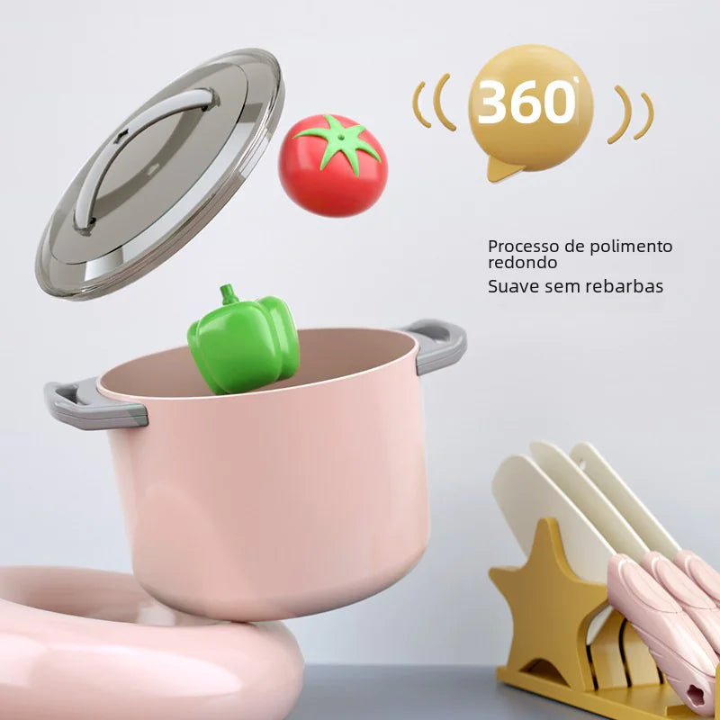Kids' Kitchen Playset with Realistic Cooking Tools