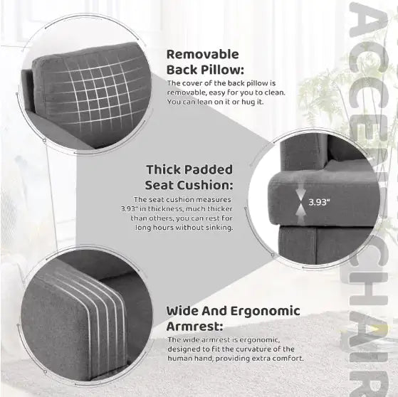 Upholstered Single Sofa Chair