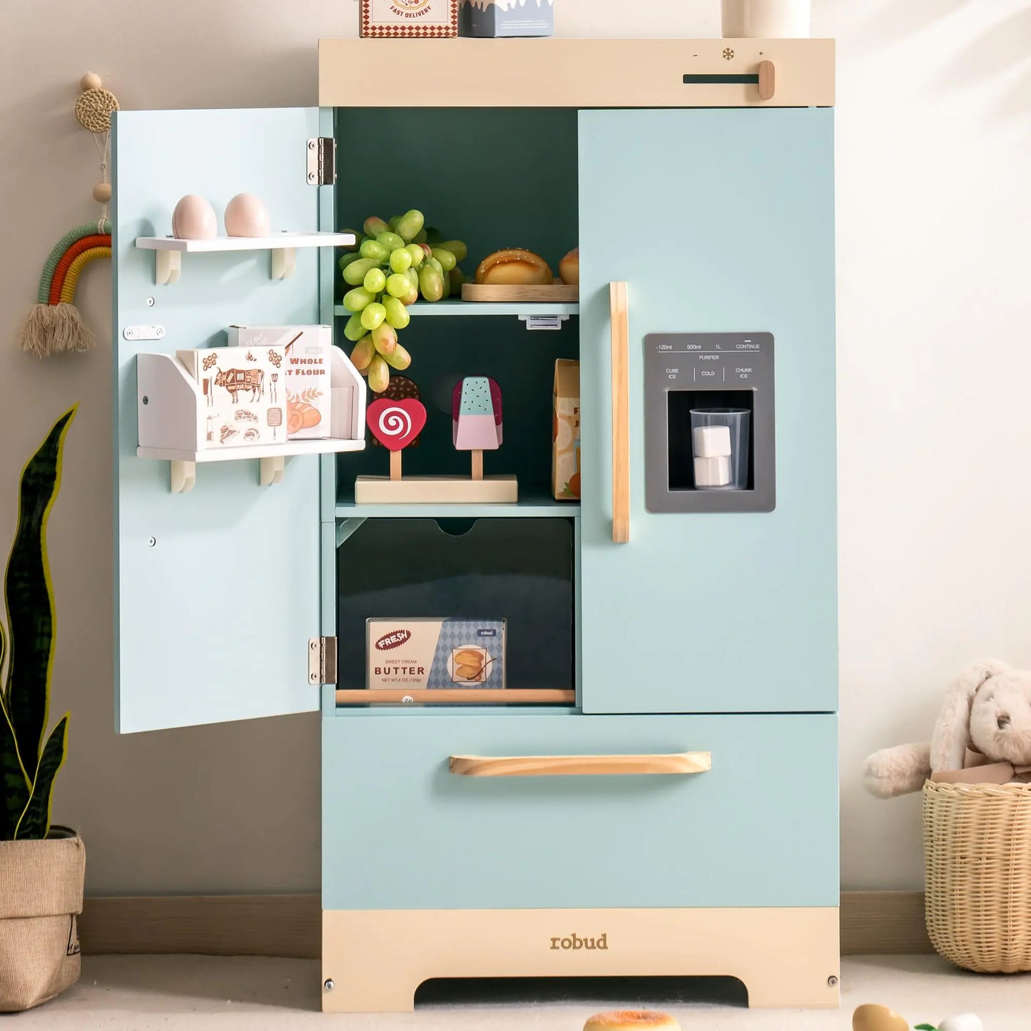 ROBUD Kids' Play Fridge with Ice Maker