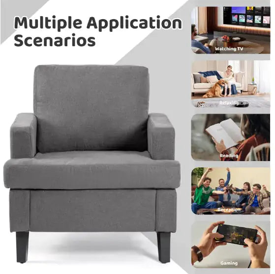 Upholstered Single Sofa Chair