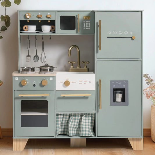 Toddlers Deluxe Wooden Play Kitchen
